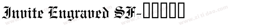 Invite Engraved SF字体转换